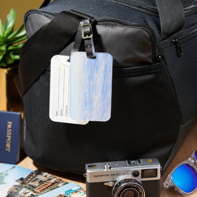 Solid Colour American Luggage Tag (Front & Back)