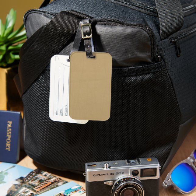 Solid Colour American Luggage Tag (Front & Back)