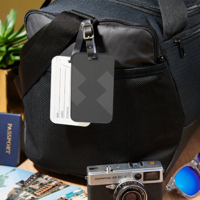 Solid Colour American Luggage Tag (Front & Back)