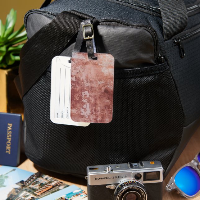 Solid Colour American Luggage Tag (Front & Back)