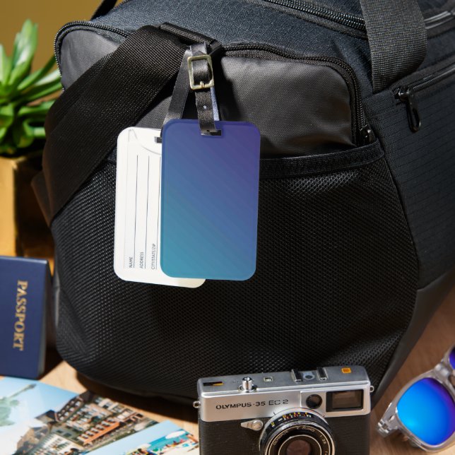 Solid Colour American Luggage Tag (Front & Back)