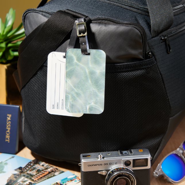 Solid Colour American Luggage Tag (Front & Back)