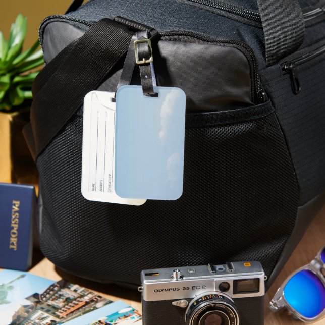 Solid Colour American Luggage Tag (Front & Back)