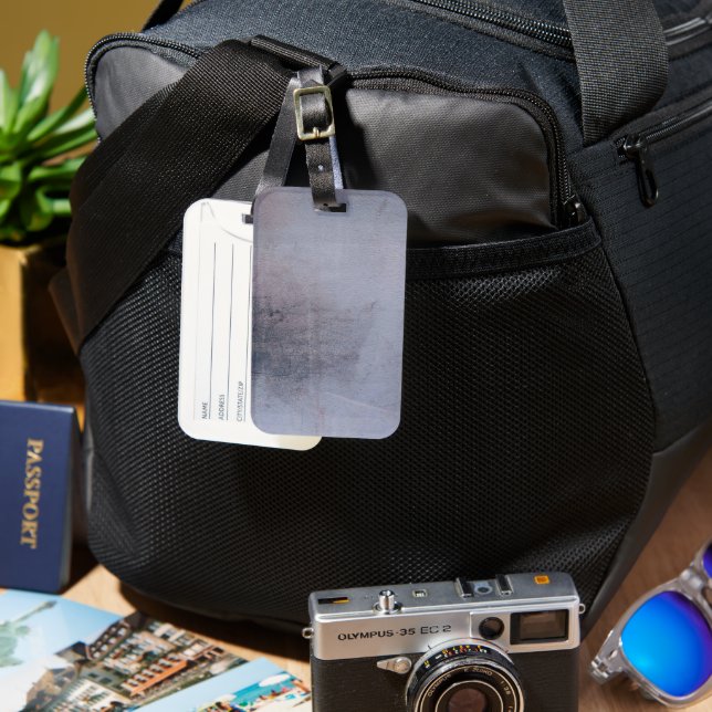Solid Colour American Luggage Tag (Front & Back)