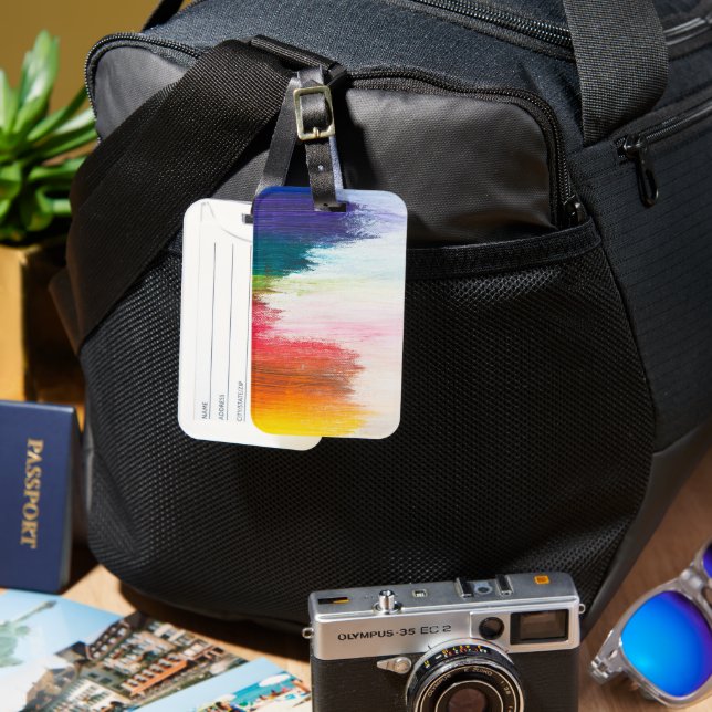 Solid Colour American Luggage Tag (Front & Back)