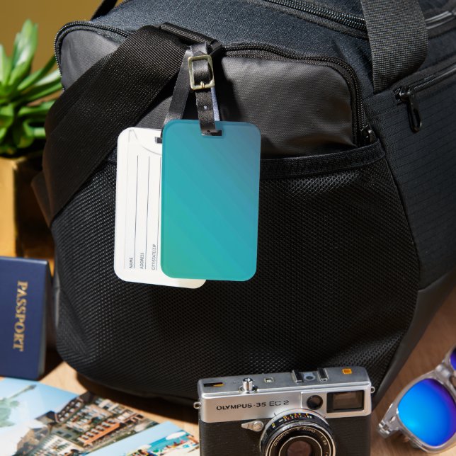 Solid Colour American Luggage Tag (Front & Back)