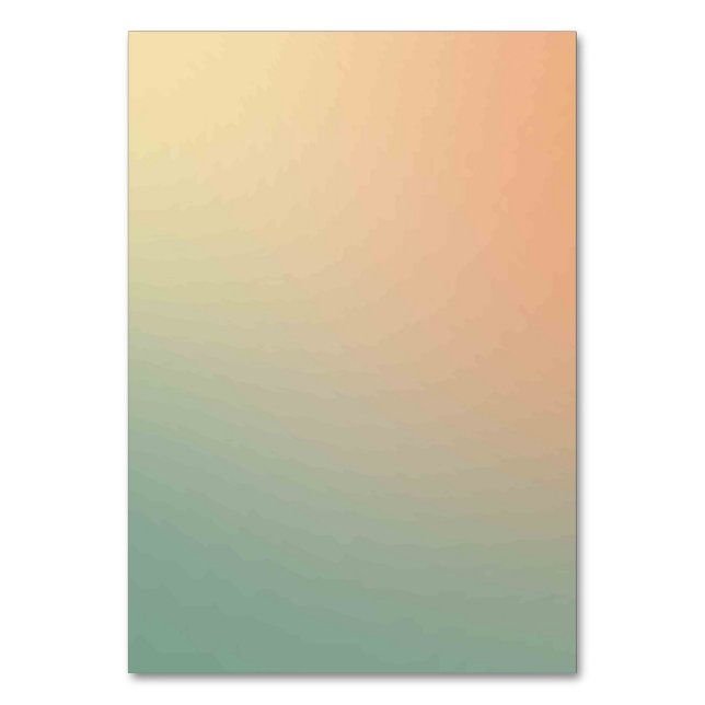 Solid Colour American Table Number Card  (Front)