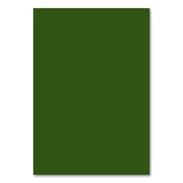 Solid Colour American Table Number Card  (Front)