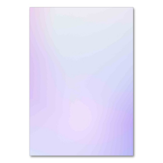 Solid Colour American Table Number Card  (Front)