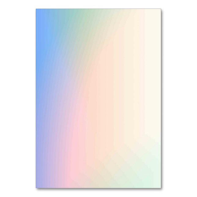 Solid Colour American Table Number Card  (Front)