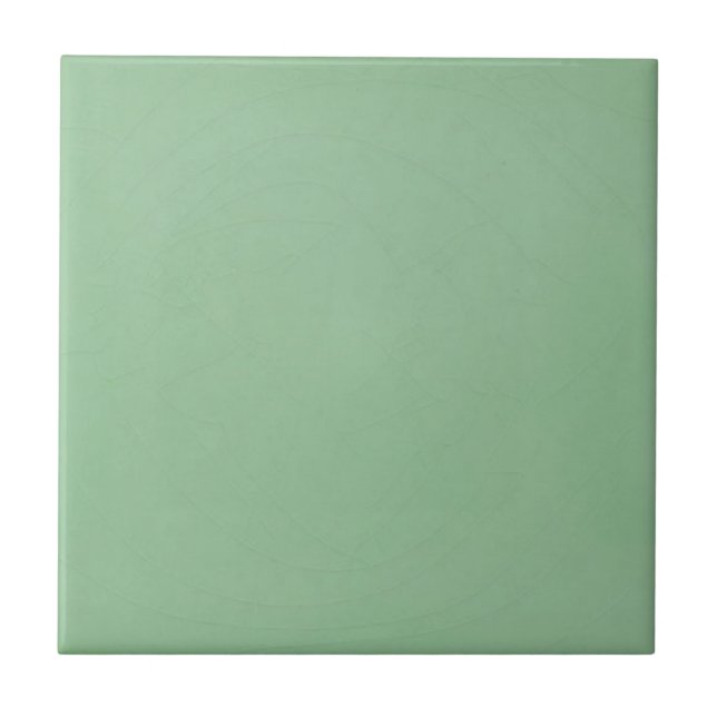 Solid Colour Antique Style Green Ceramic Tile #7 (Front)