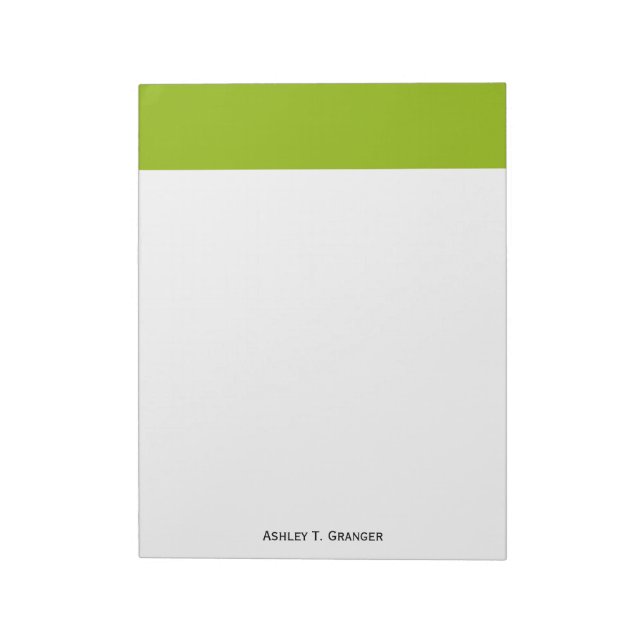 Solid Colour: Apple Green Notepad (Rotated)