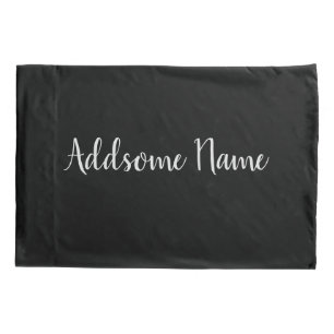 Solid Colour Basic Black Modern  Stylish Pillowcase