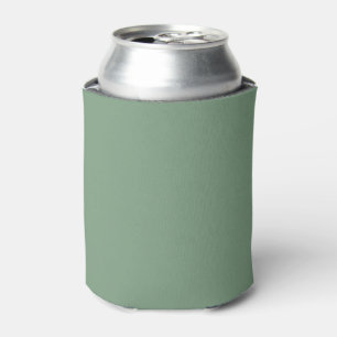 Solid colour basil smoke green can cooler