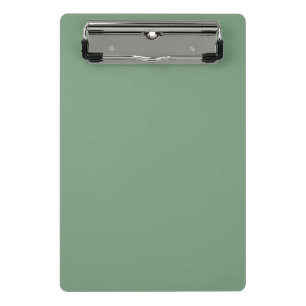 Solid colour basil smoke green mini clipboard