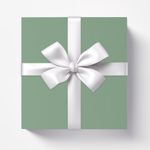 Solid colour basil smoke green wrapping paper