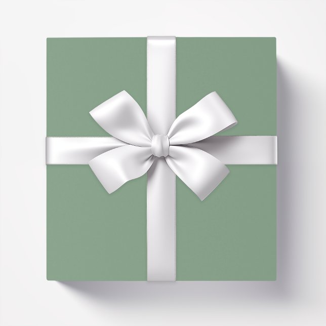 Solid colour basil smoke green wrapping paper (Creator Uploaded)