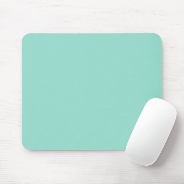 Solid colour Beach Glass plain aqua green mint  Mouse Pad (With Mouse)