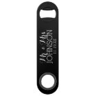 Solid Colour Black Mr & Mrs Wedding Favours