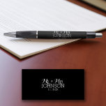 Solid Colour Black Mr & Mrs Wedding Favours<br><div class="desc">A bold colour with chic fonts make a statement piece for a reception favour. Items are easier to customise when you replace all text and photos first. If your art still needs to be adjusted, click on the Customise This button. This will take you to a design area where you...</div>