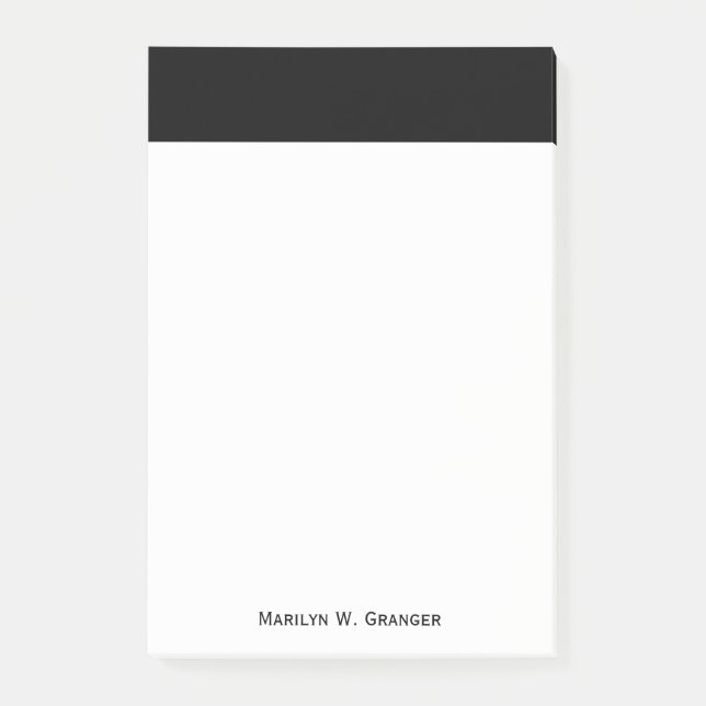 Solid Colour: Black Post-it Notes (Front)