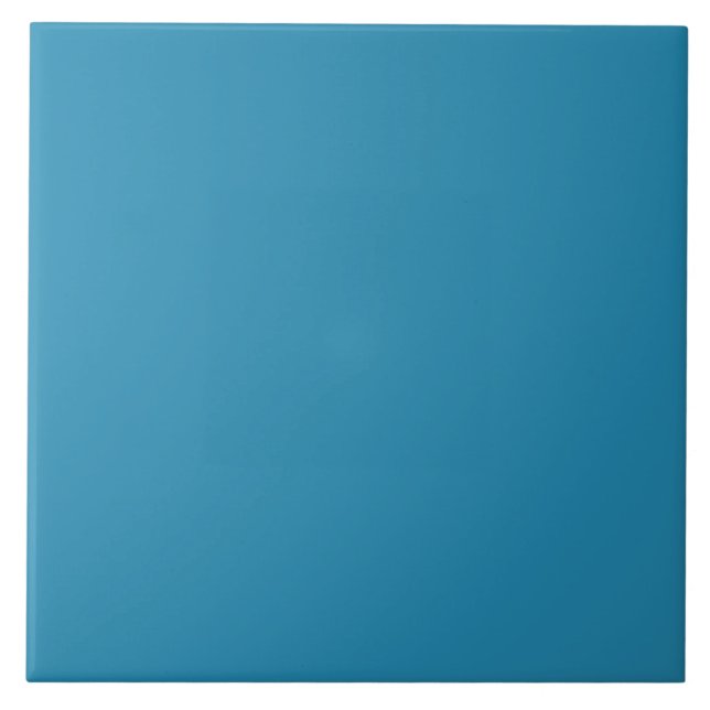 Solid Colour Block - Blue Ceramic Tile (Front)