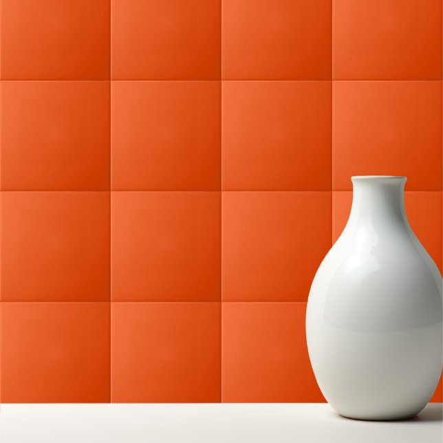 Solid colour blood orange ceramic tile (Creator Uploaded)