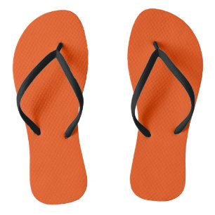 Solid colour blood orange thongs