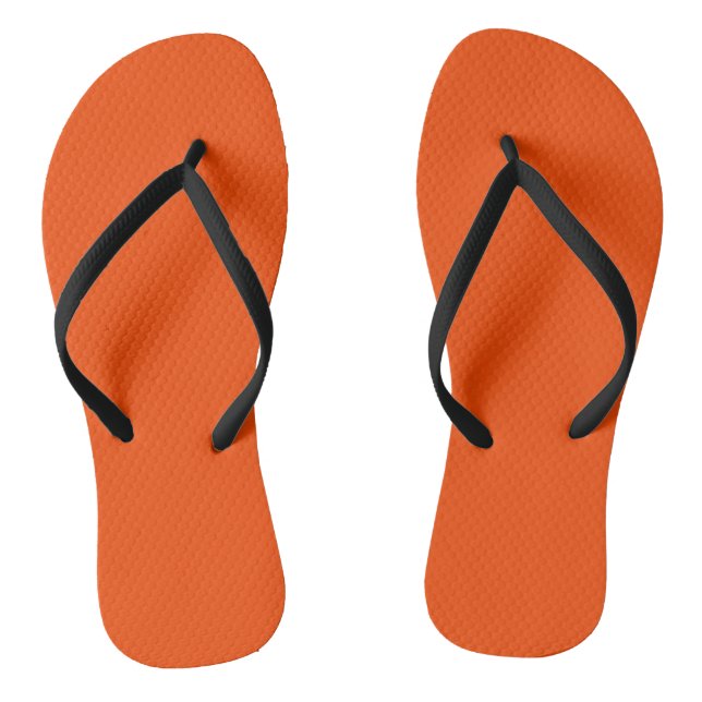 Solid colour blood orange thongs (Footbed)