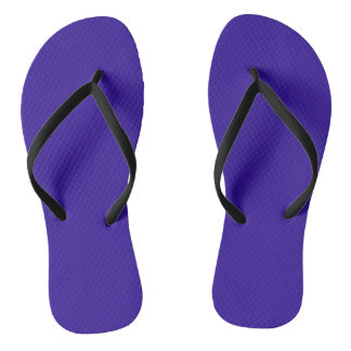 Solid colour blue gem royal purple thongs