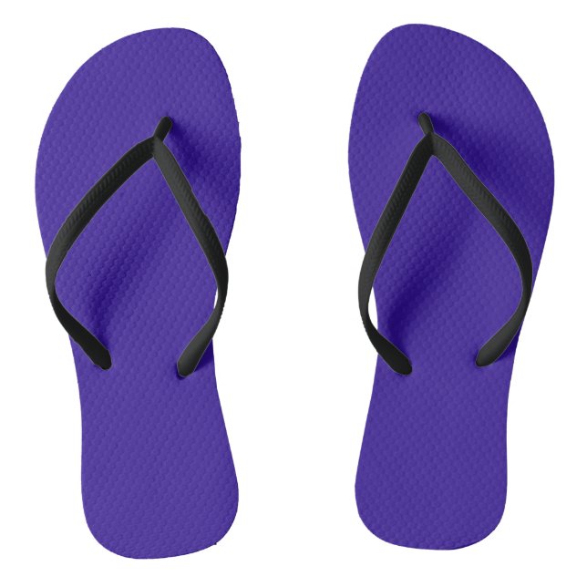 Solid colour blue gem royal purple thongs (Footbed)