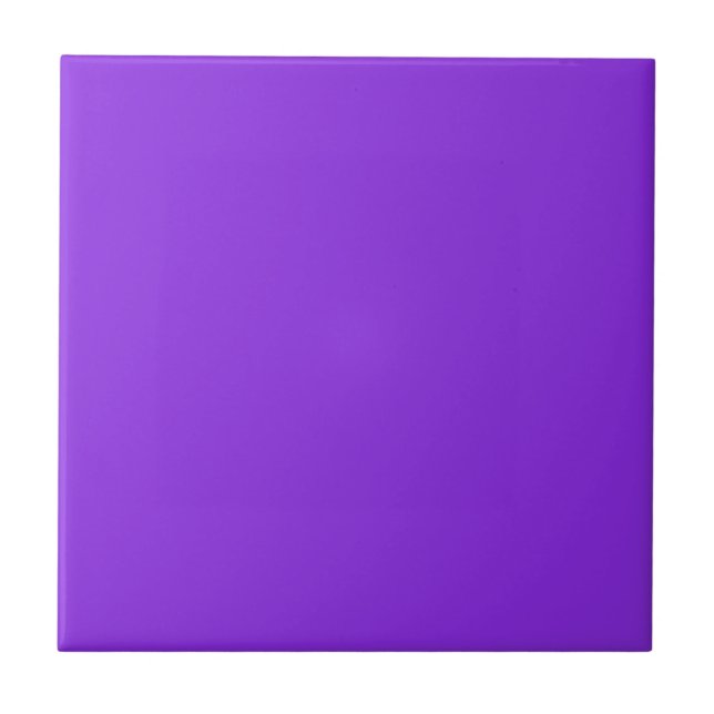 Solid Colour Blue Violet Ceramic Tile (Front)