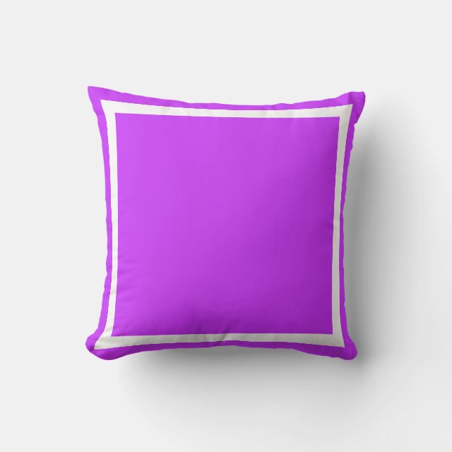 Solid colour bright light Purple pillow (Front)