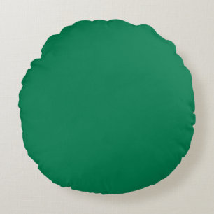 Solid colour broccoli medium green round cushion