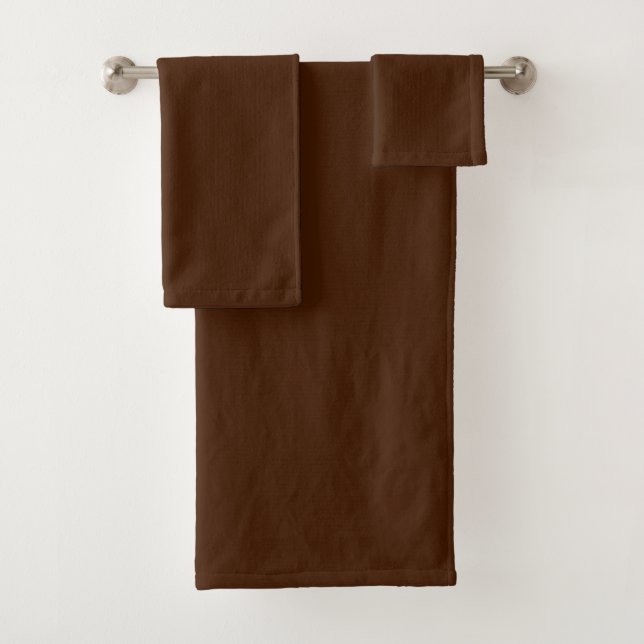 solid colour  brown bath towel set (Insitu)