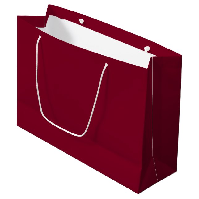 Solid colour burgundy maroon large gift bag (Front Angled)