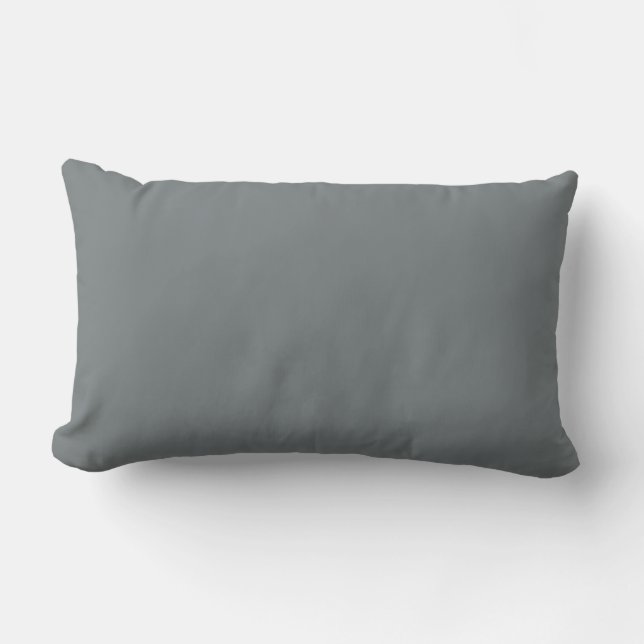 Solid Colour: Charcoal Grey Lumbar Cushion (Front)