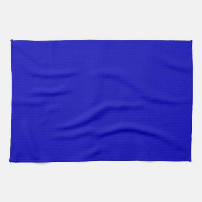 Solid Colour Cobalt Blue Tea Towel (Horizontal)