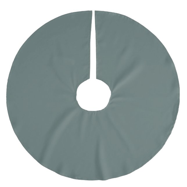 Solid Colour Cool Neutral Green Undertone 2026 COT Brushed Polyester Tree Skirt (Front)