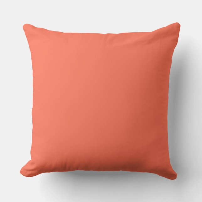 Solid Colour: Coral Cushion (Front)