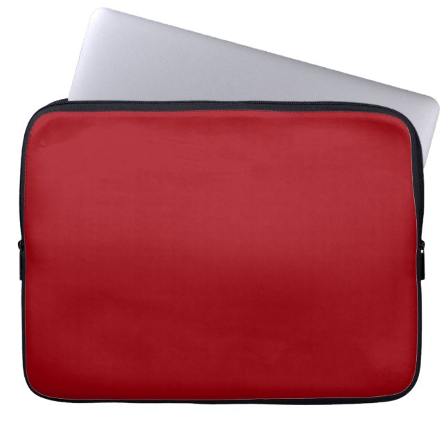 Solid Colour: Cranberry Red Laptop Sleeve (Front)