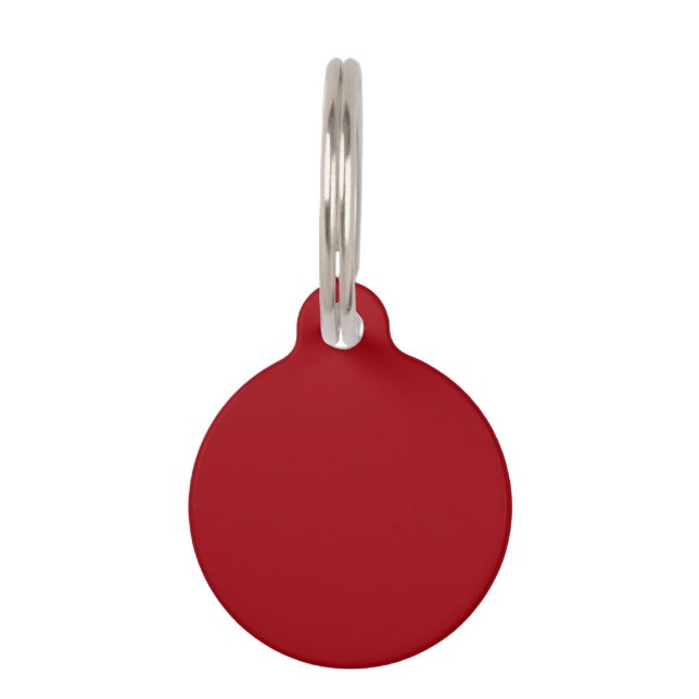 Solid Colour: Cranberry Red Pet Tag (Front)