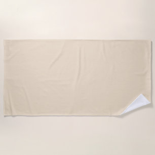 Solid colour cream light beige beach towel