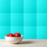 Solid colour cyan ceramic tile<br><div class="desc">Solid colour cyan design.</div>