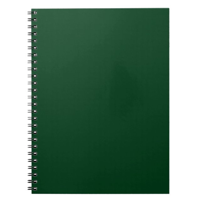 Solid colour dark green notebook (Front)