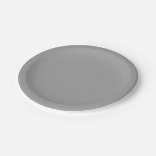 Solid Colour: Dark Grey Paper Plate