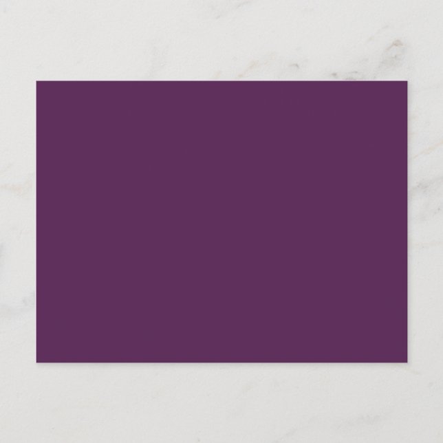 Solid Colour Dark Purple Blank Postcard (Front)