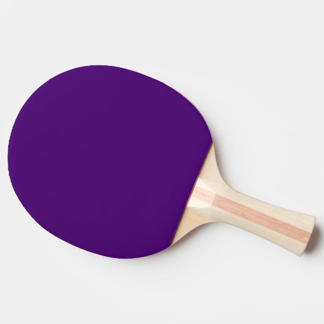 Solid colour dark rich purple ping pong paddle (Side)