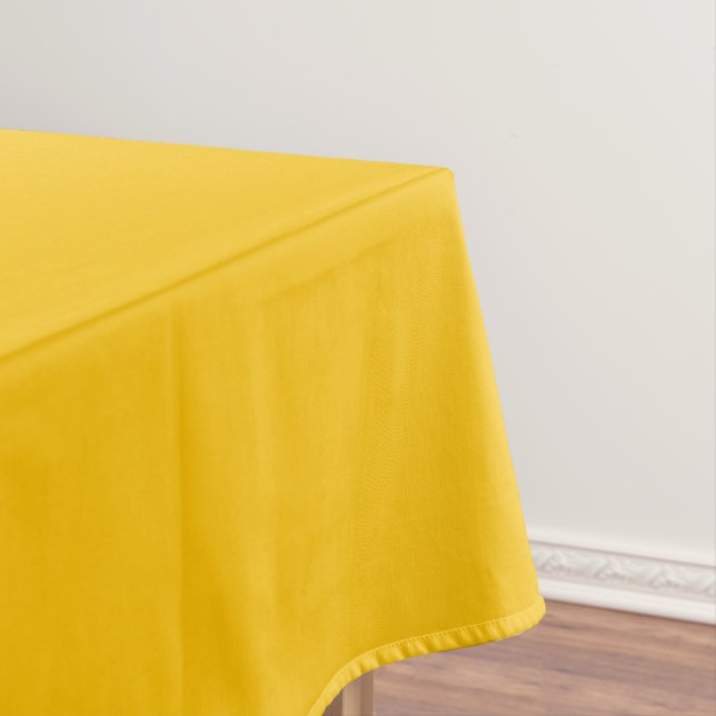 Solid colour deep lemon mustard yellow tablecloth (In Situ)