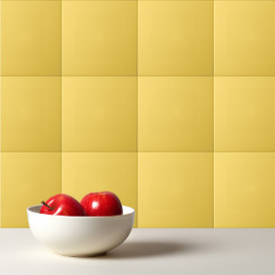 Solid colour dull yellow ceramic tile